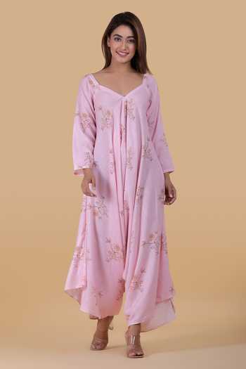 V-Neck Palazzo Jumpsuit