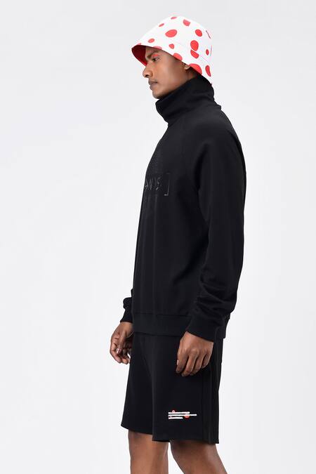 Buy_Genes Lecoanet Hemant_Black Scuba Turtle Neck Sweatshirt_Online_at_Aza_Fashions