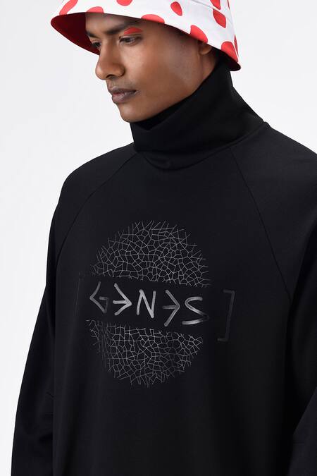 Shop_Genes Lecoanet Hemant_Black Scuba Turtle Neck Sweatshirt_Online_at_Aza_Fashions