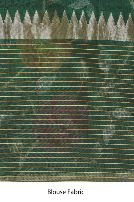 Resa By Ushnakmals Beige Kora Silk Checkered And Floral Handwoven Saree at Aza Fashions Resa By Ushnakmals_Beige Kora Silk Checkered And Floral Handwoven Saree_at_Aza_Fashions