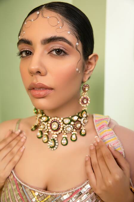 Buy_House of Zyrra by Laxmishriali_Yellow Lehenga And Blouse Dupion Dupatta Net Lemonade Embroidered Set_Online_at_Aza_Fashions