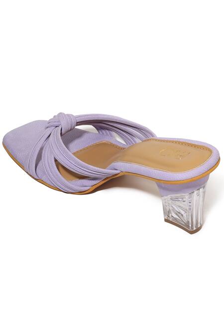 Shop_Paio_Purple Delphi Knotted Block Heels_Online_at_Aza_Fashions