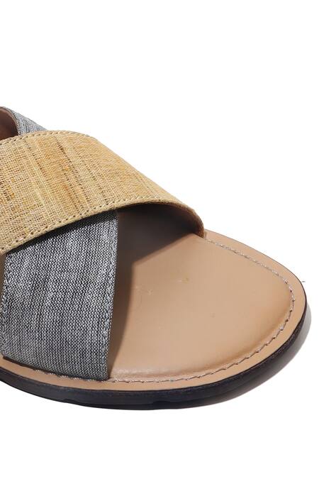 Shop_Paio_Cream Brooklyn Cross Strap Flats _Online_at_Aza_Fashions