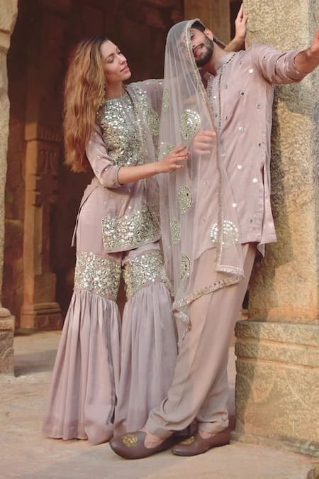 Abhinav Mishra Embroidered Kurta Sharara Set 