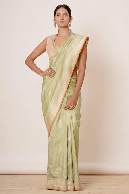 AHARIN INDIA  Pure Silk Banarasi Saree With Blouse 