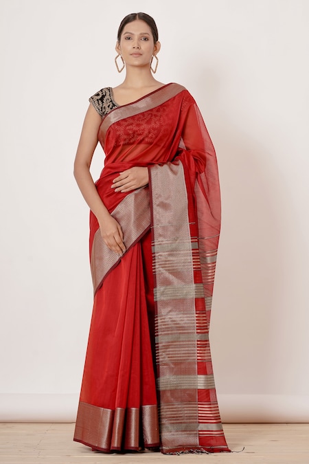 Reception Wear Chilli Red Wedding Saree, Saree Length: 6.3m, With Blouse at  Rs 11500 in Coimbatore