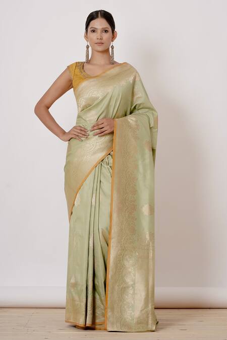 Banarasi Crepe Saree - Buy Pure Banarasi Crepes Sarees