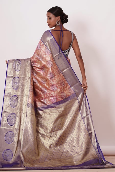 Aharin India Dharamavaram Silk Saree With Zari Blouse 