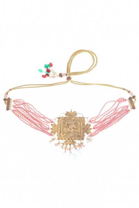 Buy Auraa Trends Blue Kundan Embellished Choker Set Online at Aza Fashions Buy_Auraa Trends_Blue Kundan Embellished Choker Set_Online_at_Aza_Fashions