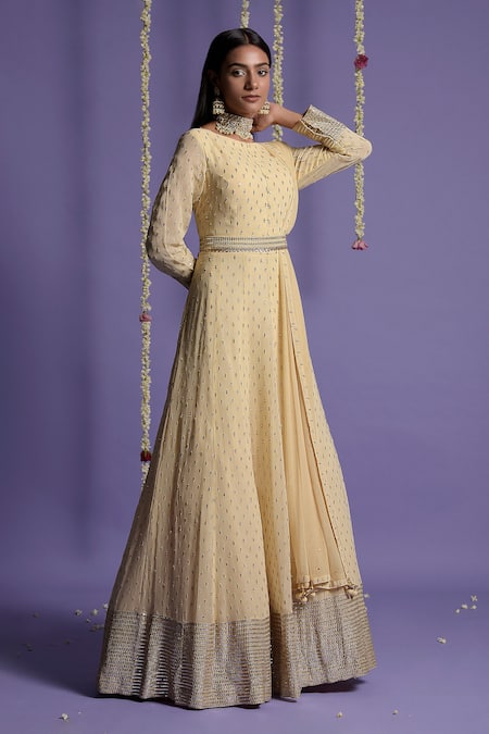 Two Sisters By Gyans Resham Embroidered Anarkali With Dupatta 