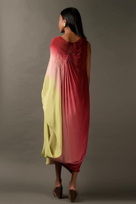 Two Sisters By Gyans Ombre One Shoulder Dress 