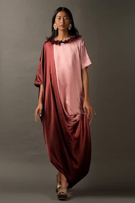 Two Sisters By Gyans Ombre Draped Gown 