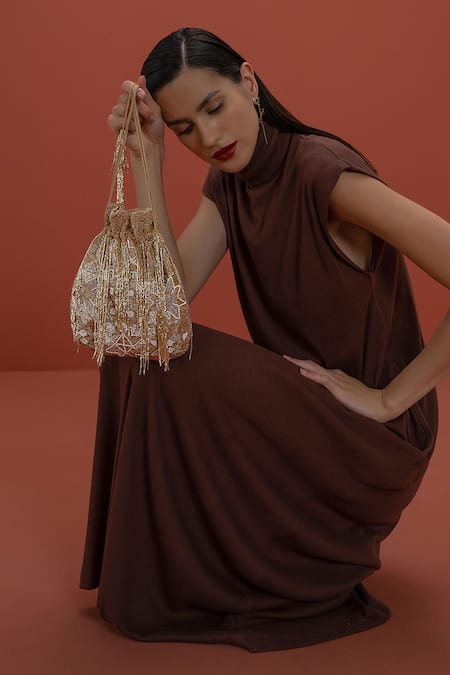 Aamli Zoya Silk Satin Potli 