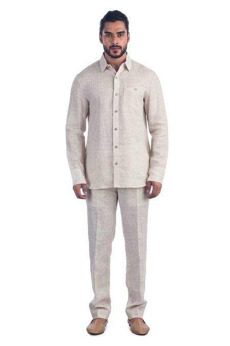 Buy_Poonam Kasera_Pink Velvet, Linen, Cotton Silk Dragon Fly Printed Bundi And Kurta Set_Online_at_Aza_Fashions