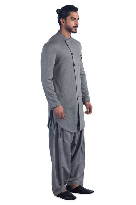 Poonam Kasera Blue Cotton Silk, 50% Silk, 50% Viscose Abstract Woven Bundi And Kurta Set Online at Aza Fashions Poonam Kasera_Blue Cotton Silk, 50% Silk, 50% Viscose Abstract Woven Bundi And Kurta Set_Online_at_Aza_Fashions