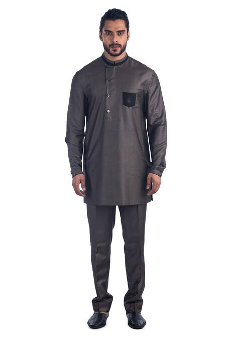 Buy Poonam Kasera Black Cotton , 100% Paisley Velvet Embroidered Bundi And Kurta Set Online at Aza Fashions Buy_Poonam Kasera_Black Cotton , 100% Paisley Velvet Embroidered Bundi And Kurta Set_Online_at_Aza_Fashions