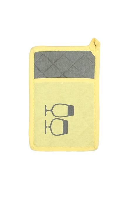 Buy_House This_Grey 100% Cotton Printed Pipa Kitchen Set_Online_at_Aza_Fashions