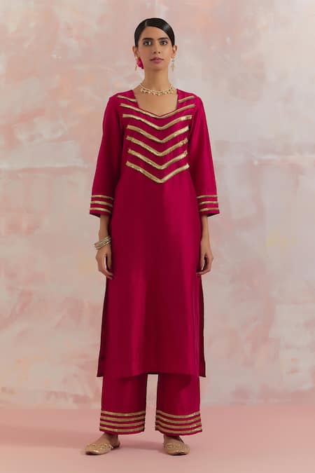 Buy Jaipur Kurti Women Red Solid Palazzo Trousers - Palazzos for Women  1649873 | Myntra