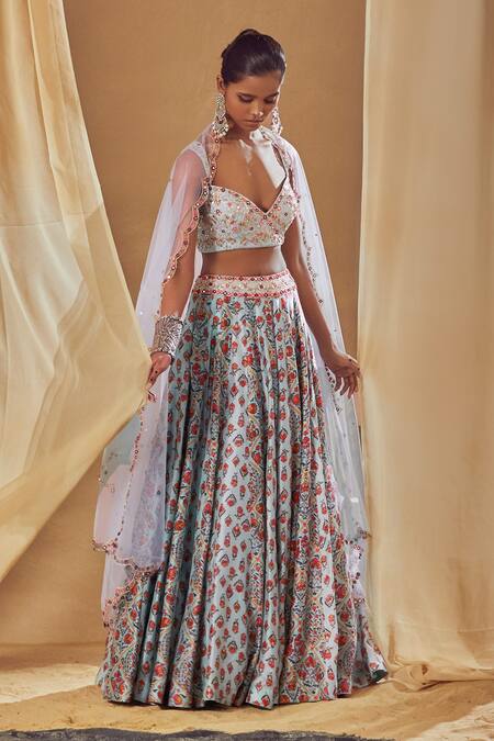 Shop Beige designer Bridal Lehengas for Women Online | Aza Fashions