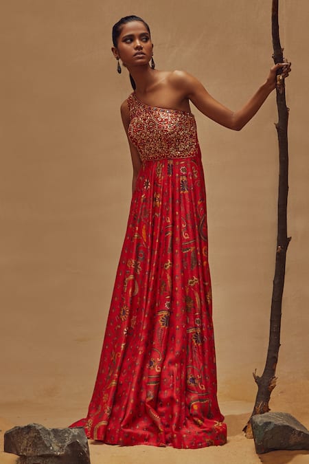 Drishti & Zahabia One Shoulder Anarkali 