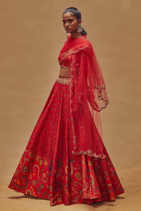 Drishti & Zahabia Floral Print Lehenga Set 