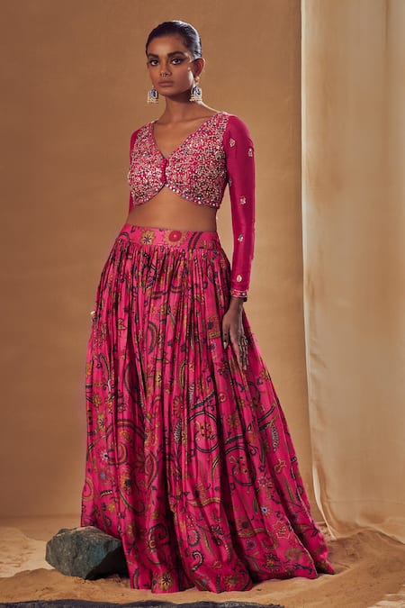 Drishti & Zahabia Floral Print Lehenga Set 