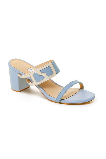 Oceedee Blue Dewy Strappy Block Heels Online at Aza Fashions Oceedee_Blue Dewy Strappy Block Heels_Online_at_Aza_Fashions
