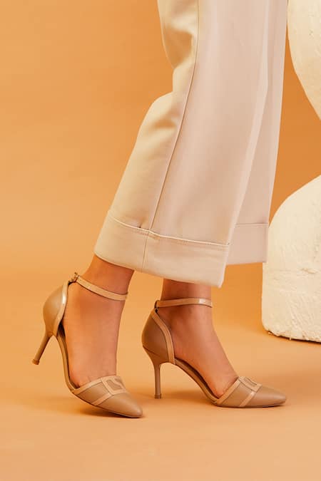 Taupe Suede Heels | Taupe Suede Pumps | Taupe Pointed Heels with lace up -  VHNY Heels