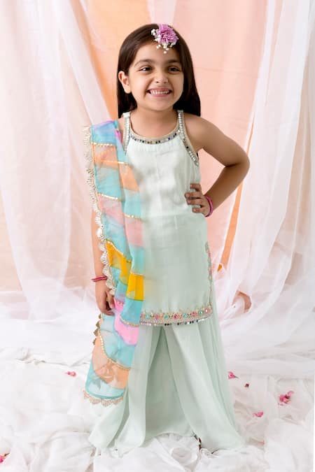 Chotibuti Embroidered Kurta Sharara Set 