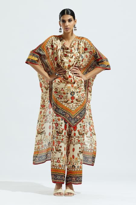 Rajdeep Ranawat Montijo Silk Printed Kaftan Tunic 