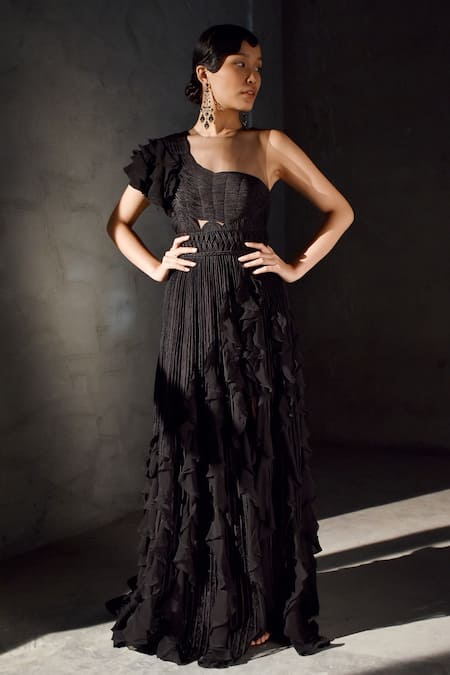 Tiffany Designs 16338 Ruffle Skirt Formal Gown - MadameBridal.com