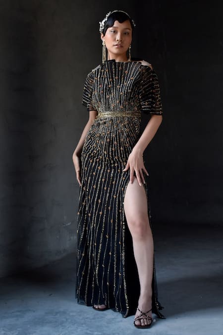 Geisha Designs Denise Embroidered Gown 