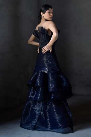 geisha designs ruffled strapless dress Geisha Designs + Ruffled Strapless Dress