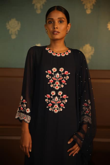 Radha Sharma Floral Embroidered Kurta Set 