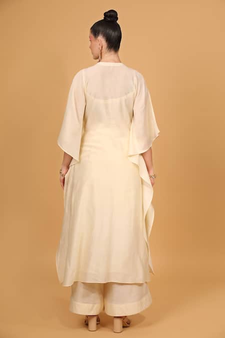 Neha Khullar Chanderi Silk Kaftan Kurta & Palazzo Set 