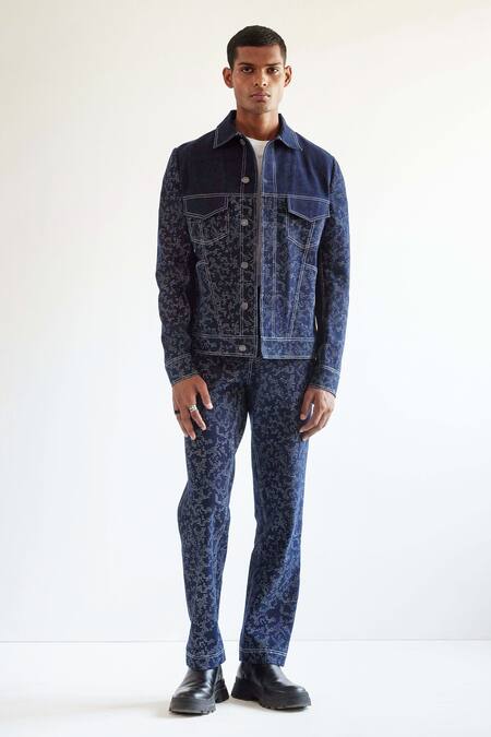 Balenciaga Camouflage Printed LARGE FIT Denim Jacket men - Glamood Outlet