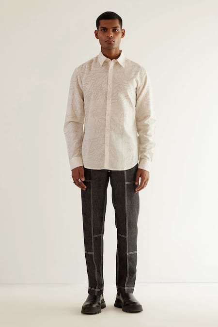 Countrymade Cotton Linen Printed Shirt 