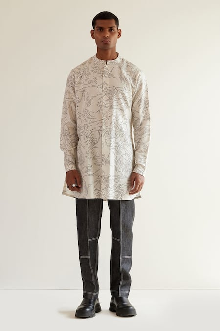 Countrymade Abstract Print Kurta 