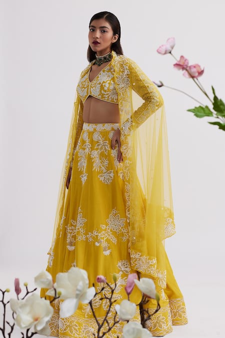 Vaishali Agarwal Floral Embroidered Lehenga Set 