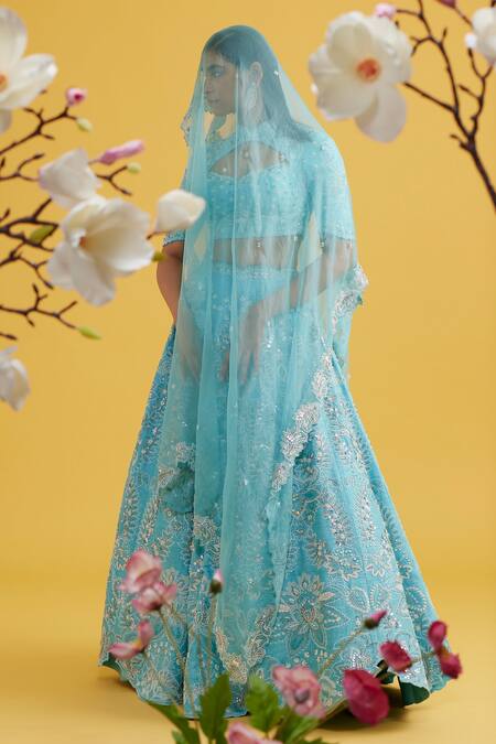 Vaishali Agarwal Wildflower Embroidered Bridal Lehenga Set 