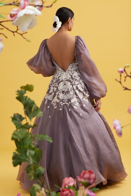 Vaishali Agarwal Wildflower Applique Work Gown 