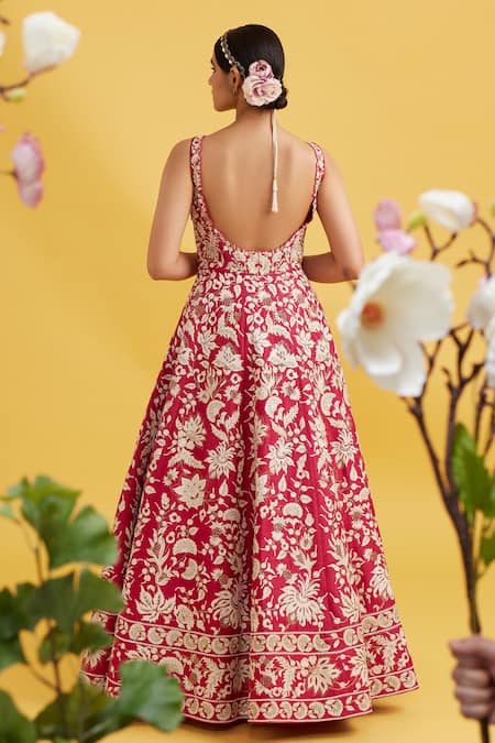 Vaishali Agarwal Wildflower Embroidered Gown 