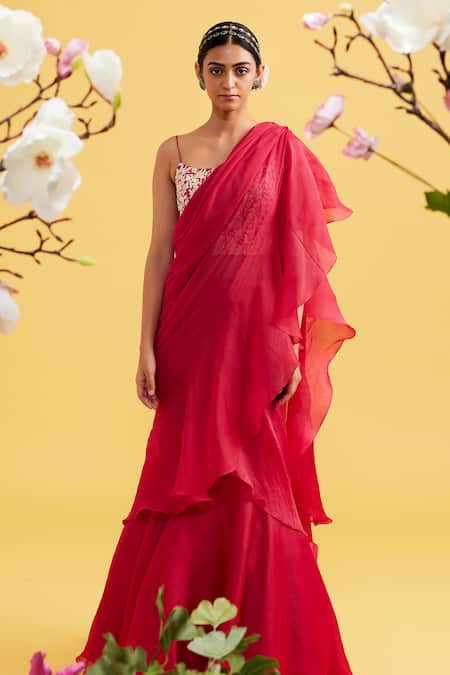 Vaishali Agarwal Pre-Draped Fishcut Saree With Blouse 
