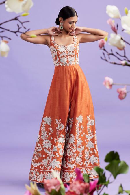 Vaishali Agarwal Floral Embroidered Jumpsuit 