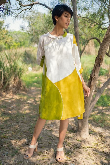 Arcvsh by Pallavi Singh Linen Colorblock Tunic 