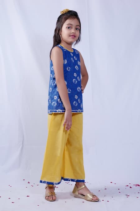 Pankhuri By Priyanka Floral Print Kurta & Palazzo Set 