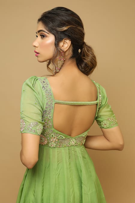 Ahi Clothing Embroidered Anarkali & Palazzo Set 