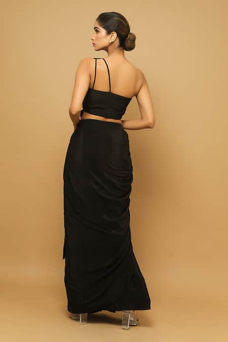 Ahi Clothing Saree Skirt With Draped Blouse 