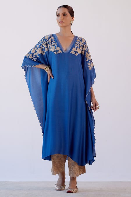 Devnaagri Embroidered Kaftan & Palazzo Set 