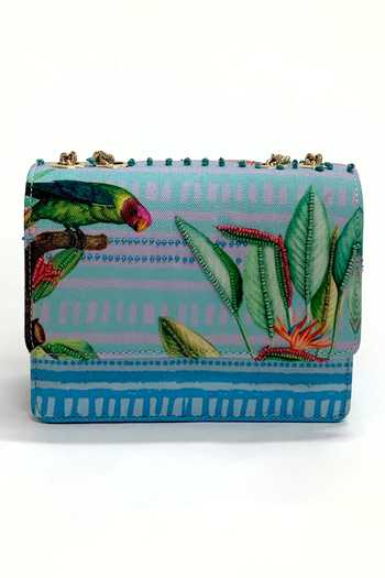 Buy The Garnish Company Purple Embroidery, Beads Oshun Printed Sling Bag Online at Aza Fashions Buy_The Garnish Company_Purple Embroidery, Beads Oshun Printed Sling Bag _Online_at_Aza_Fashions